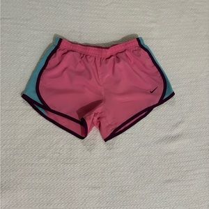 Nike Dri-Fit girls athletic blue/pink/purple shorts
